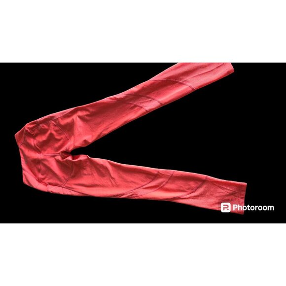 Women's Gymshark Exercise Workout Leggings Sz XS Orange Side Pockets EUC - Picture 7 of 9